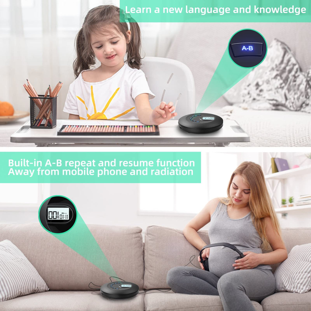 Portable CD Player with Headphone S253470