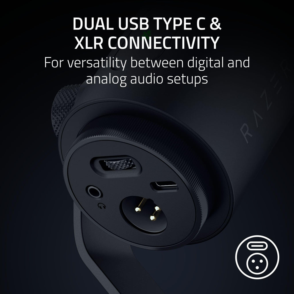 Black Dynamic USB Type C & XLR Microphone J239