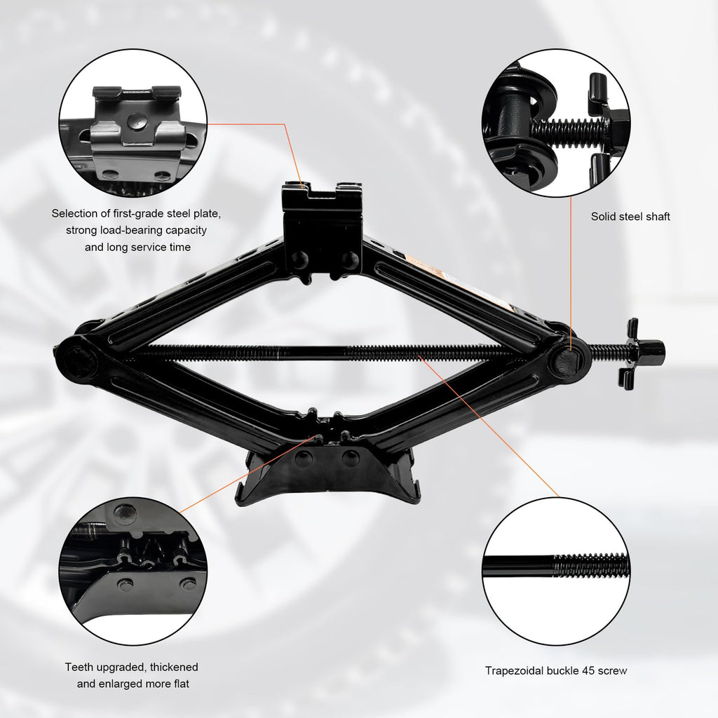 2 Ton Scissor Jack Kit with Lug Wrench G8665