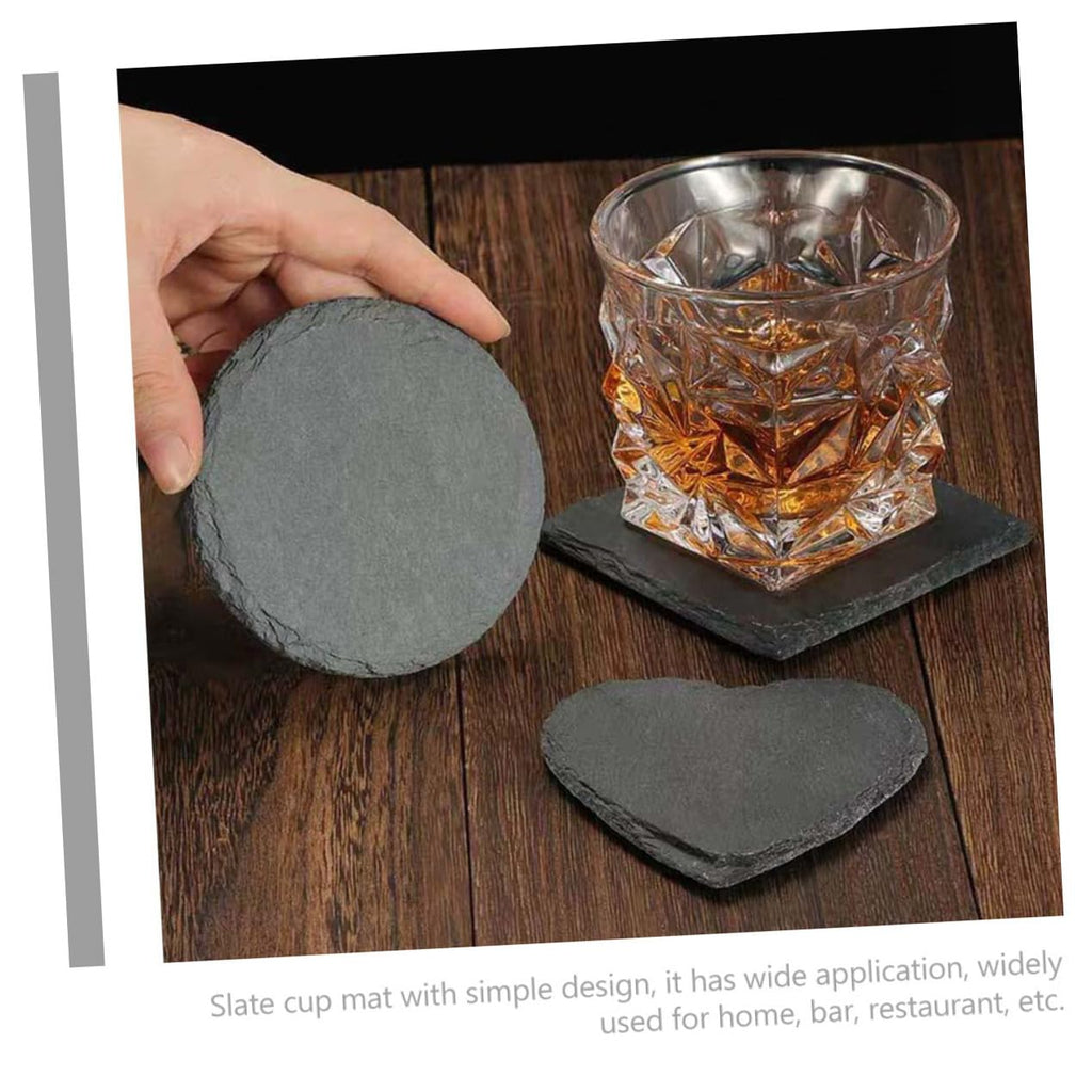 12pcs Natural Stone Coasters Non-Slip Drink Set A4928
