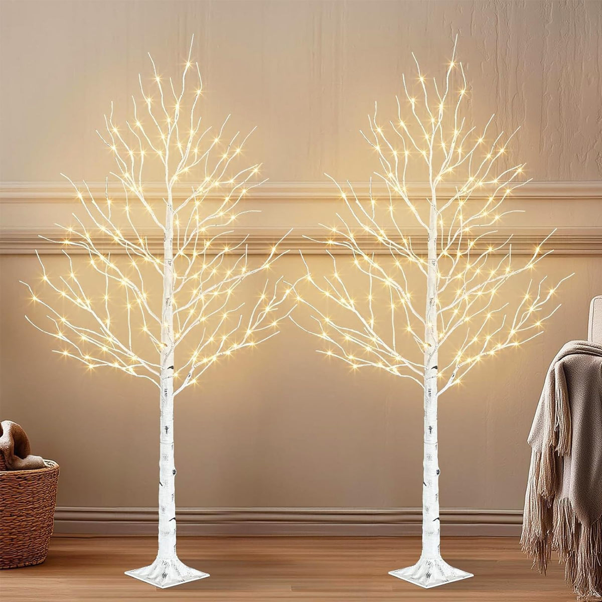 6ft Lighted Birch Tree W507
