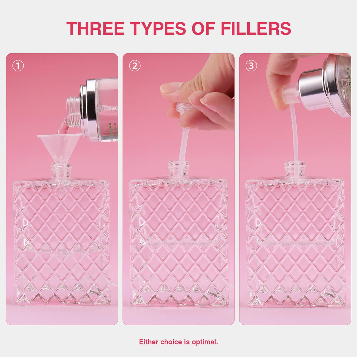 50ml Glass Perfume Bottles Empty Refillable N95174