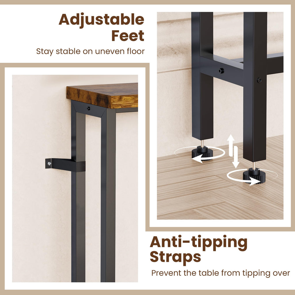 102 Inch Narrow Sofa Table with Power Outlets L139453