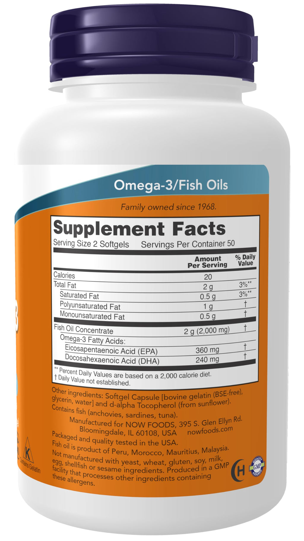 Omega-3 180 EPA / 120 DHA 100 Softgels Pack of 2 L185984