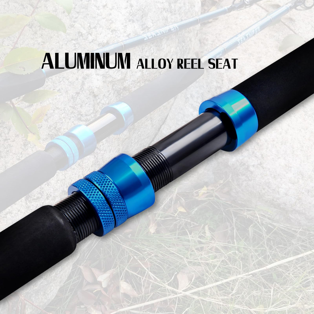 1-Piece 2-Piece Saltwater Trolling Rod Conventional Boat Fishing Pole J3938