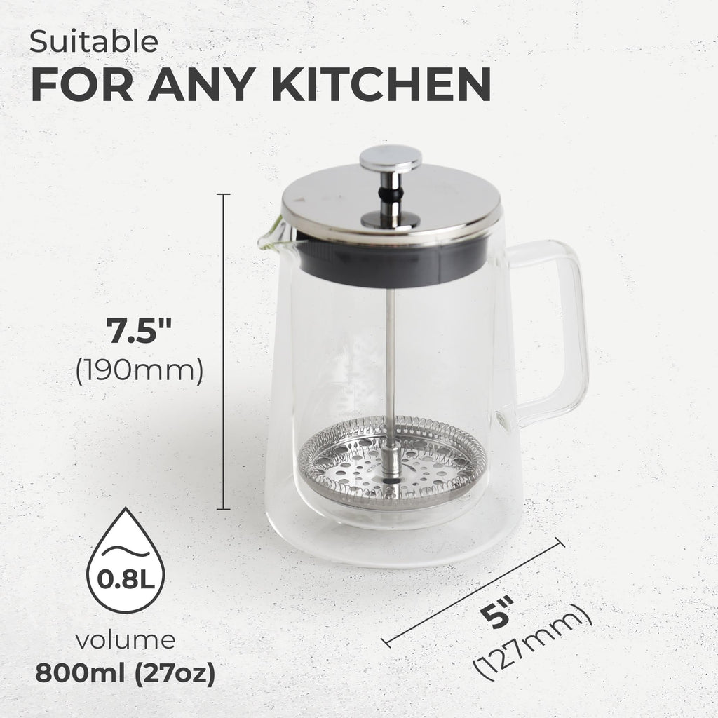 Glass French Press Coffee Maker 27oz L58135