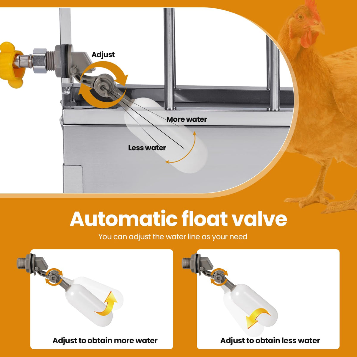 Stainless Steel Chicken Waterer B691