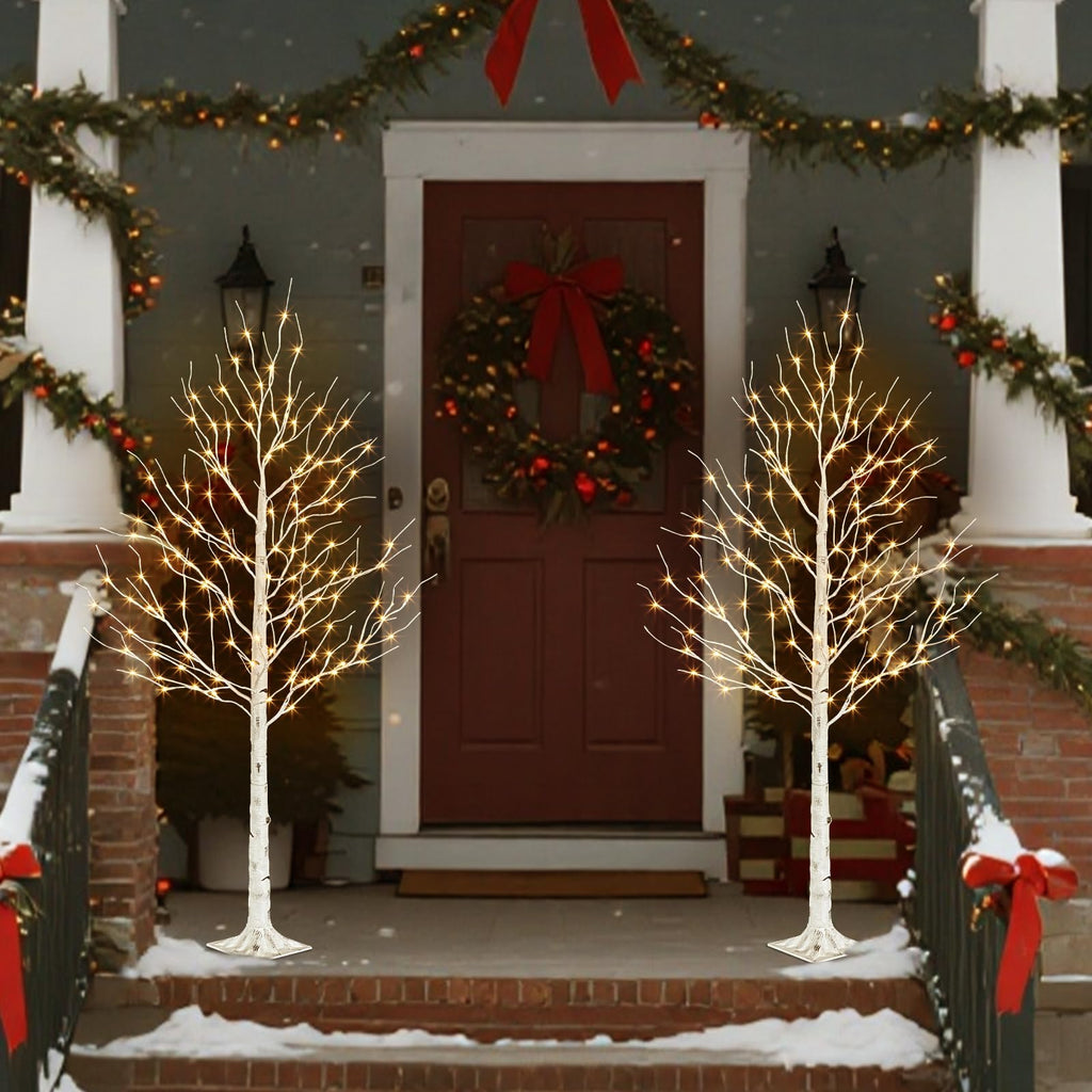 6ft Lighted Birch Tree W507