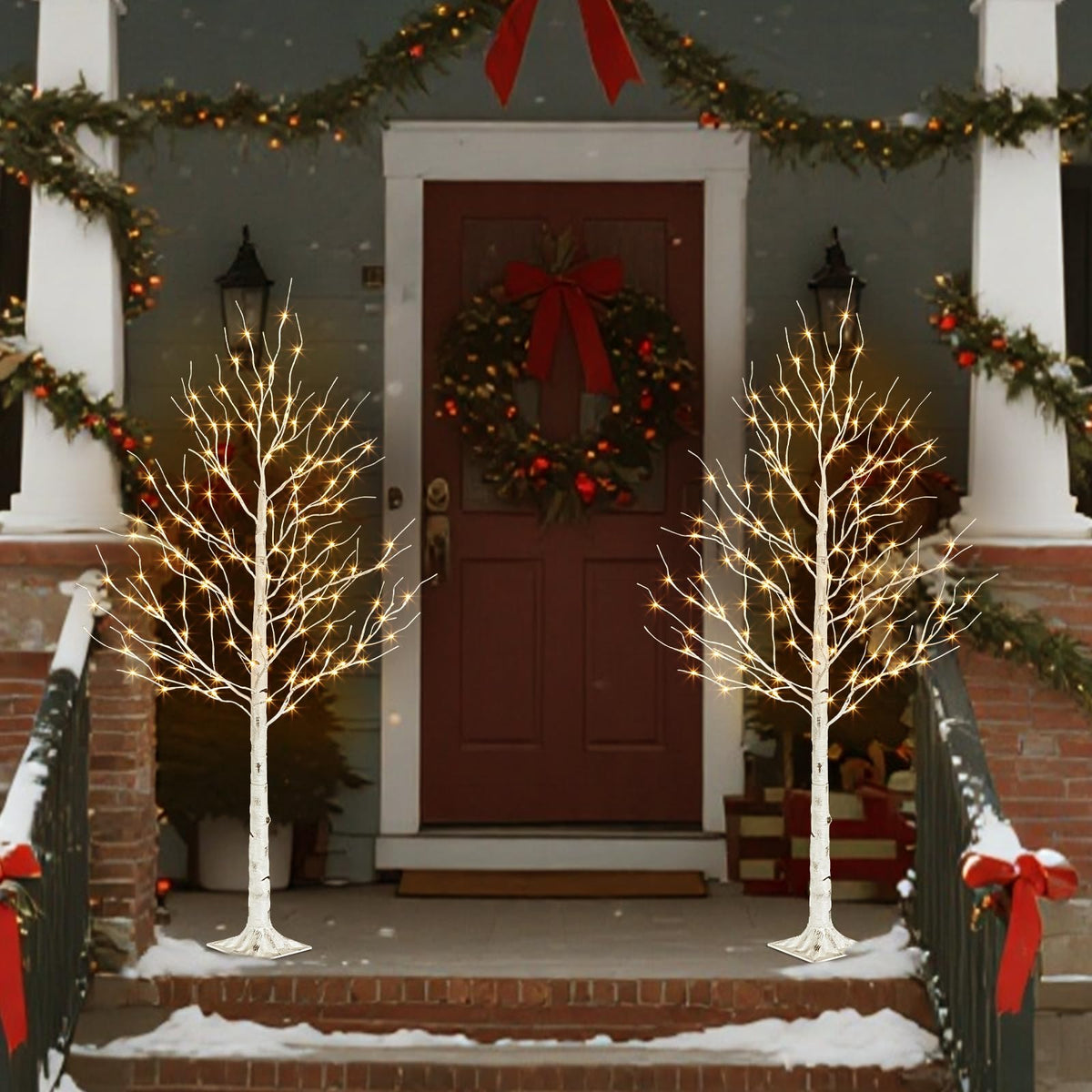 6ft Lighted Birch Tree W507