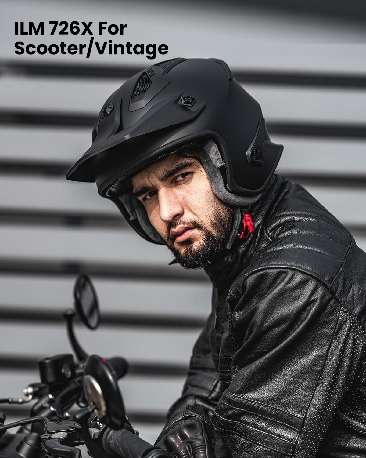 Open Face 3/4 Half Motorcycle Helmet DOT Matte Black M W872
