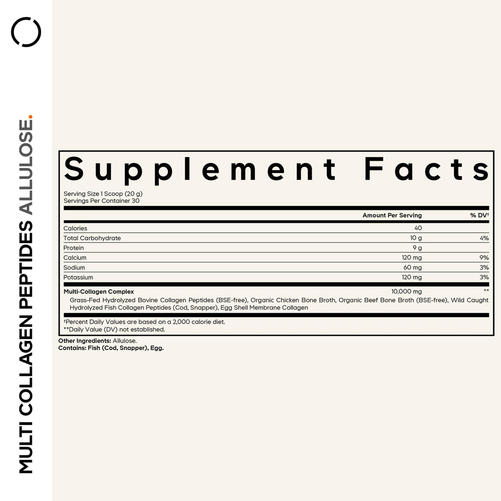 Unflavored Multi Collagen Peptides Powder 21.16 Oz T9219