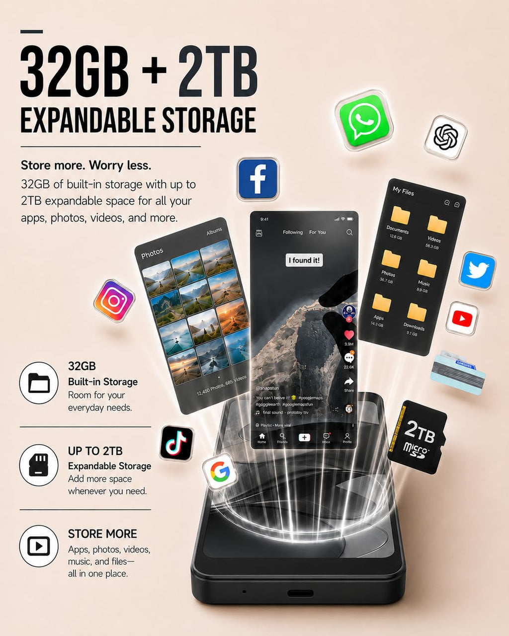 Unlocked 5" Compact Android Smartphone Y1708