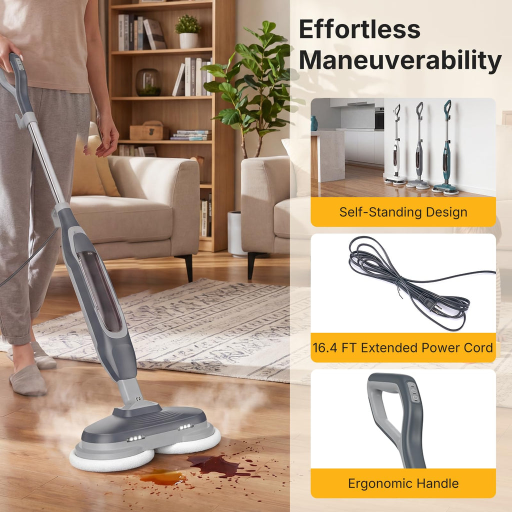 Dual Rotating Scrub & Steam Mop B4449