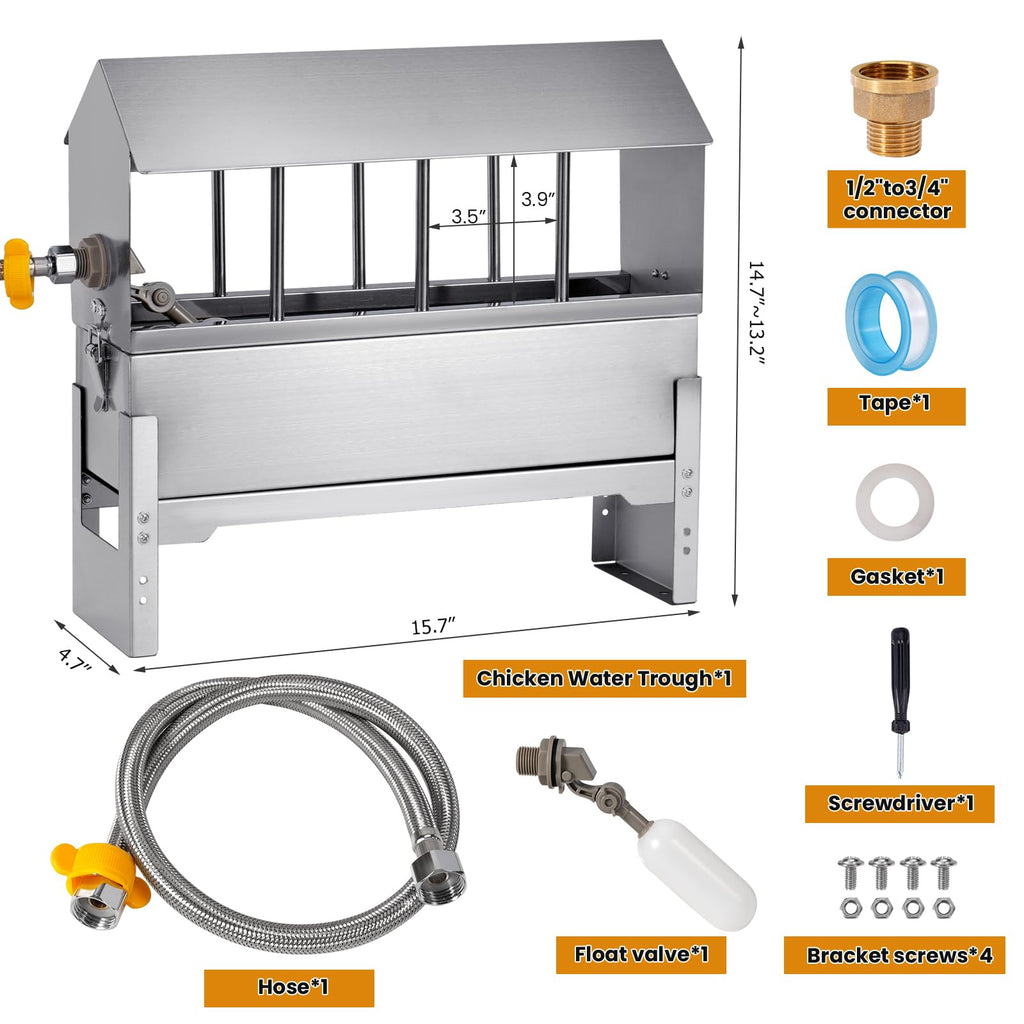 Stainless Steel Chicken Waterer B691
