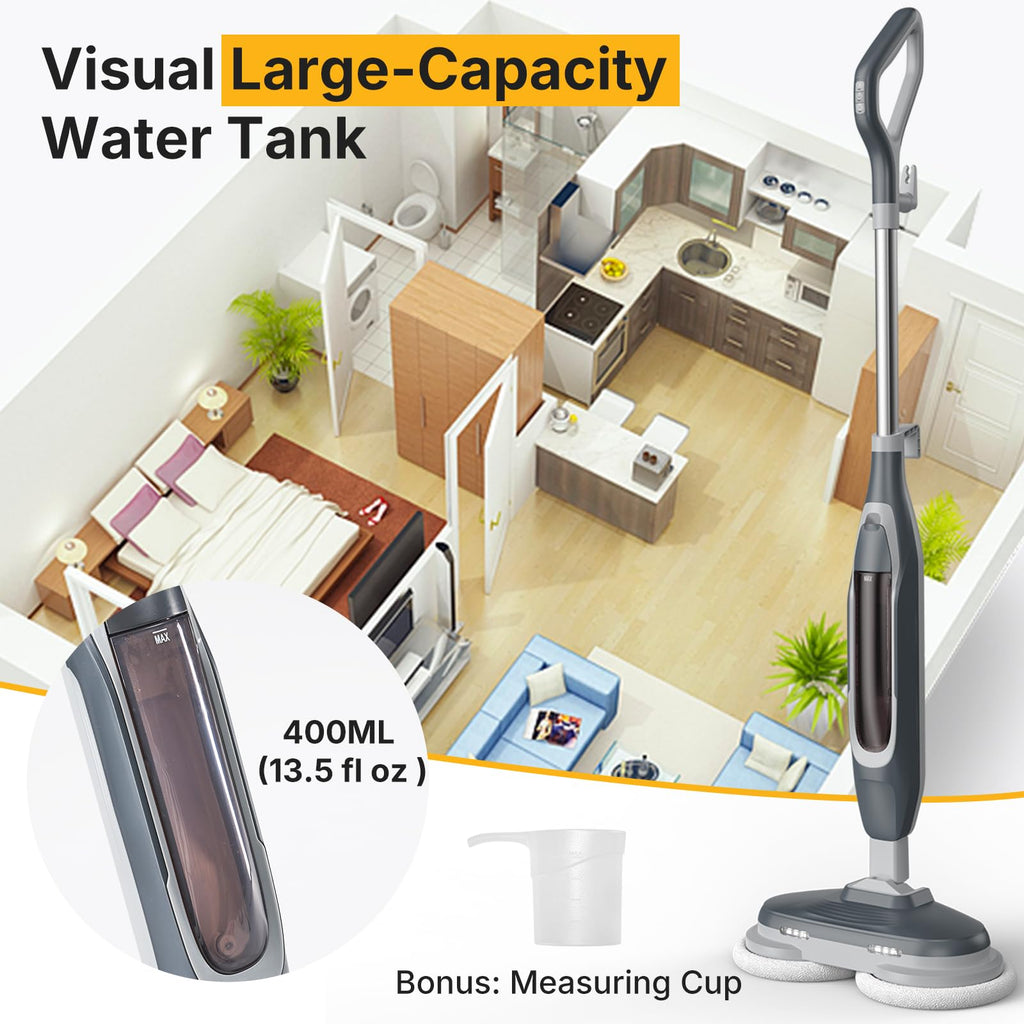 Dual Rotating Scrub & Steam Mop B4449