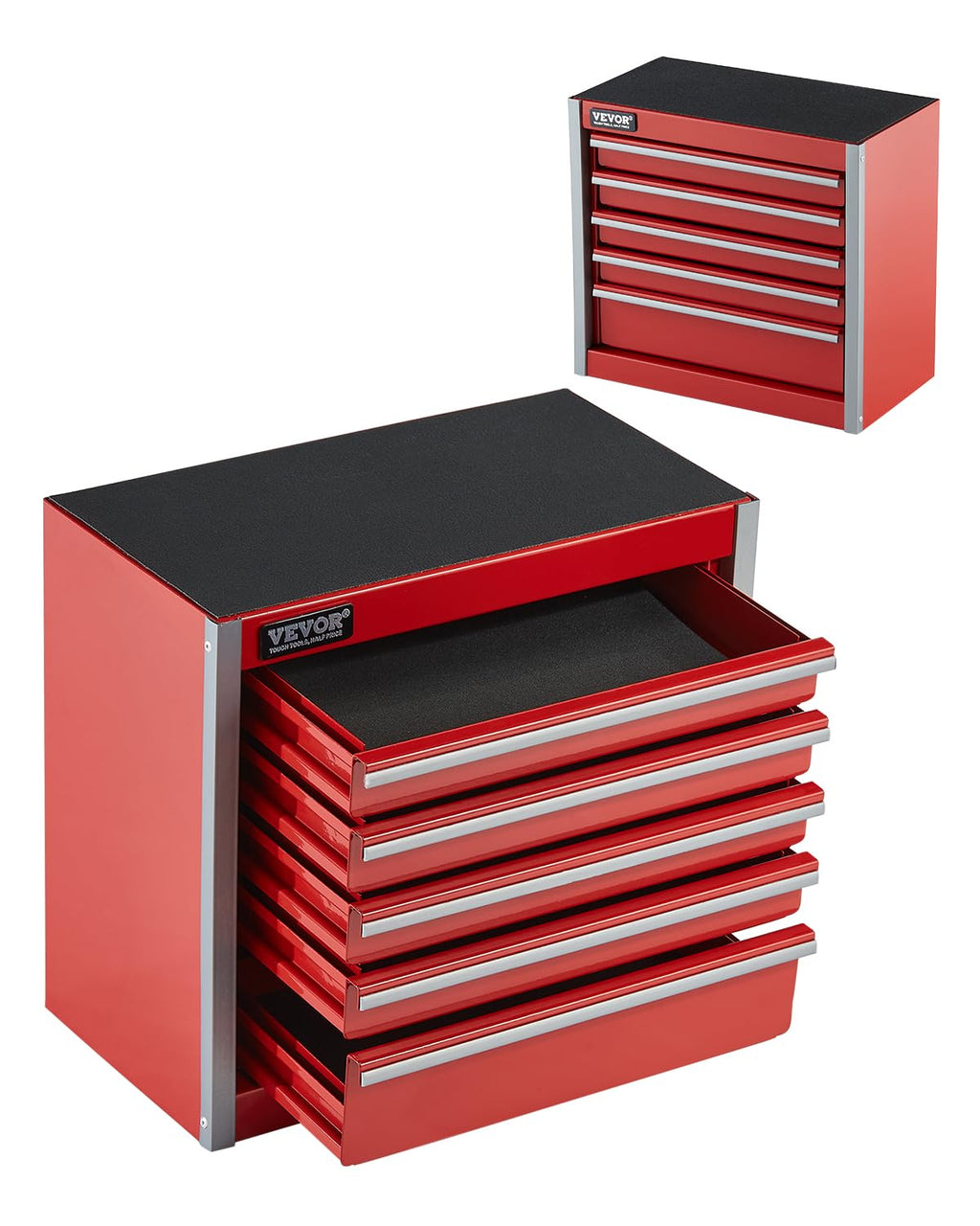 8.6-inch Portable Metal Tool Box with 5 Drawers A17499