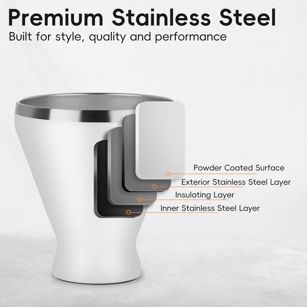 Stemless Insulated Martini Glass Set of 6 Q3002