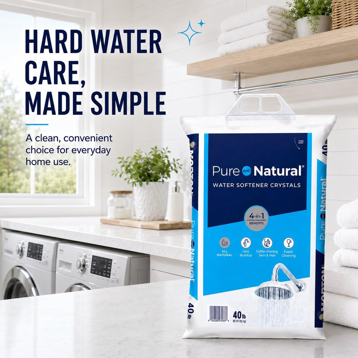 Water Softener Salt Crystals 40 lb 2 Pack Y85597