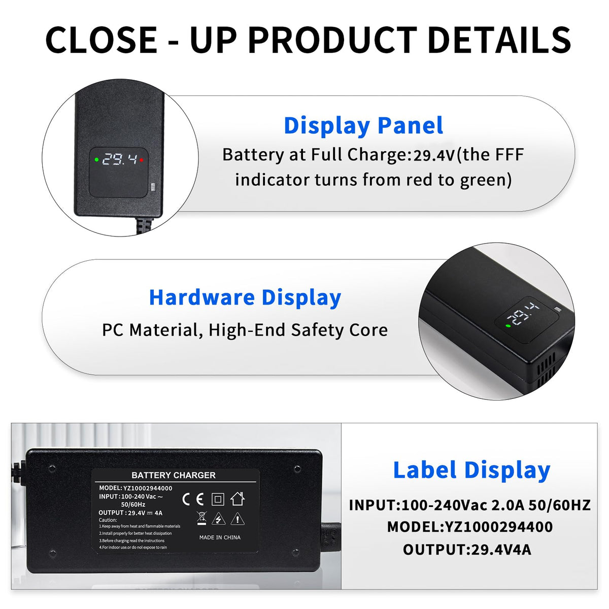 29.4V 4A Lithium Battery Charger L3287