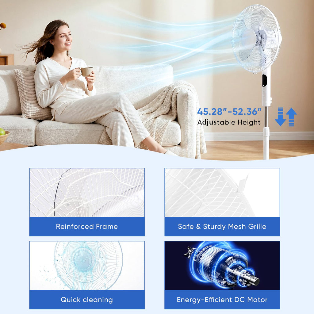 17" Oscillating Pedestal Fan with Remote P8022