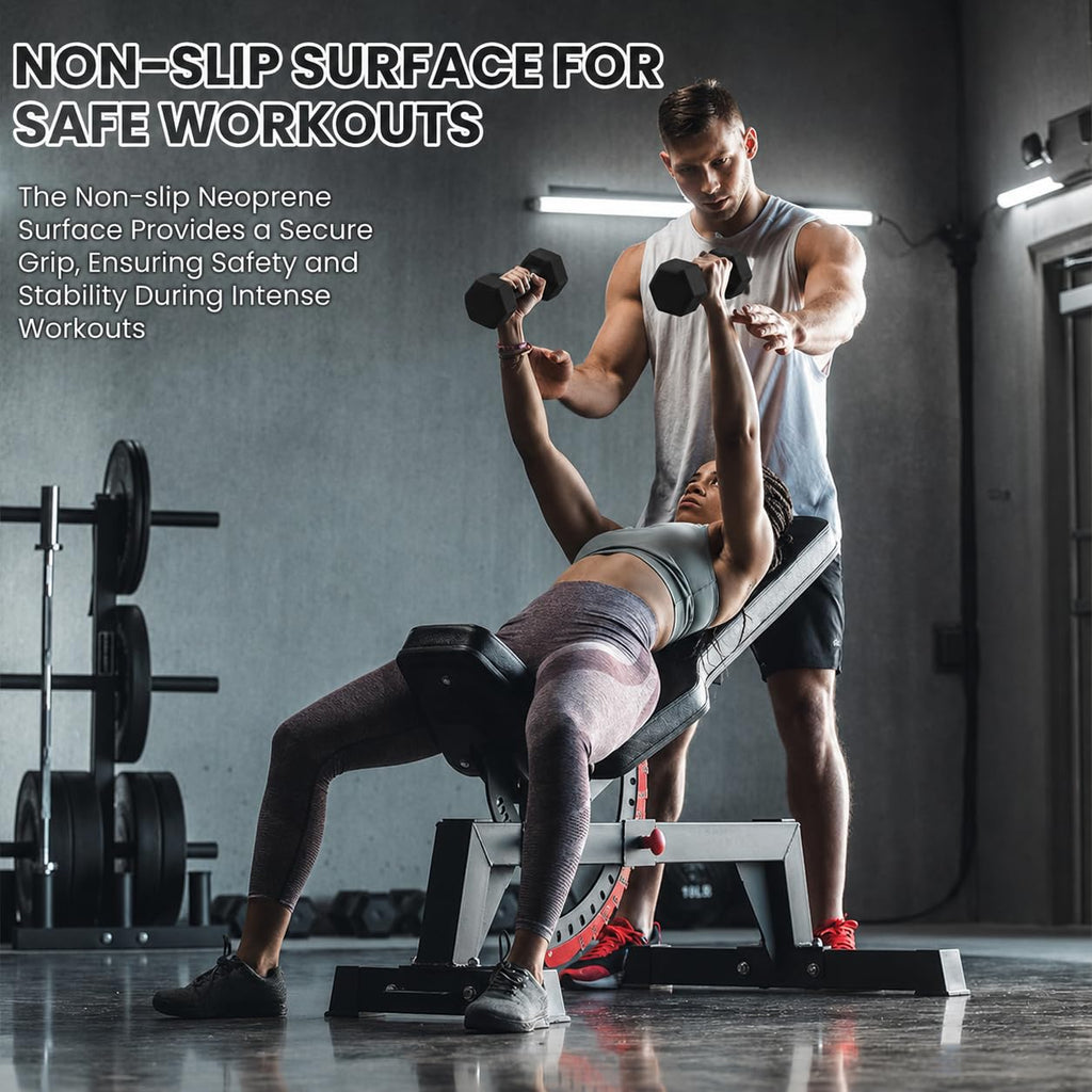 Neoprene Hexagon Dumbbells with Cast Ergo Handle C90016