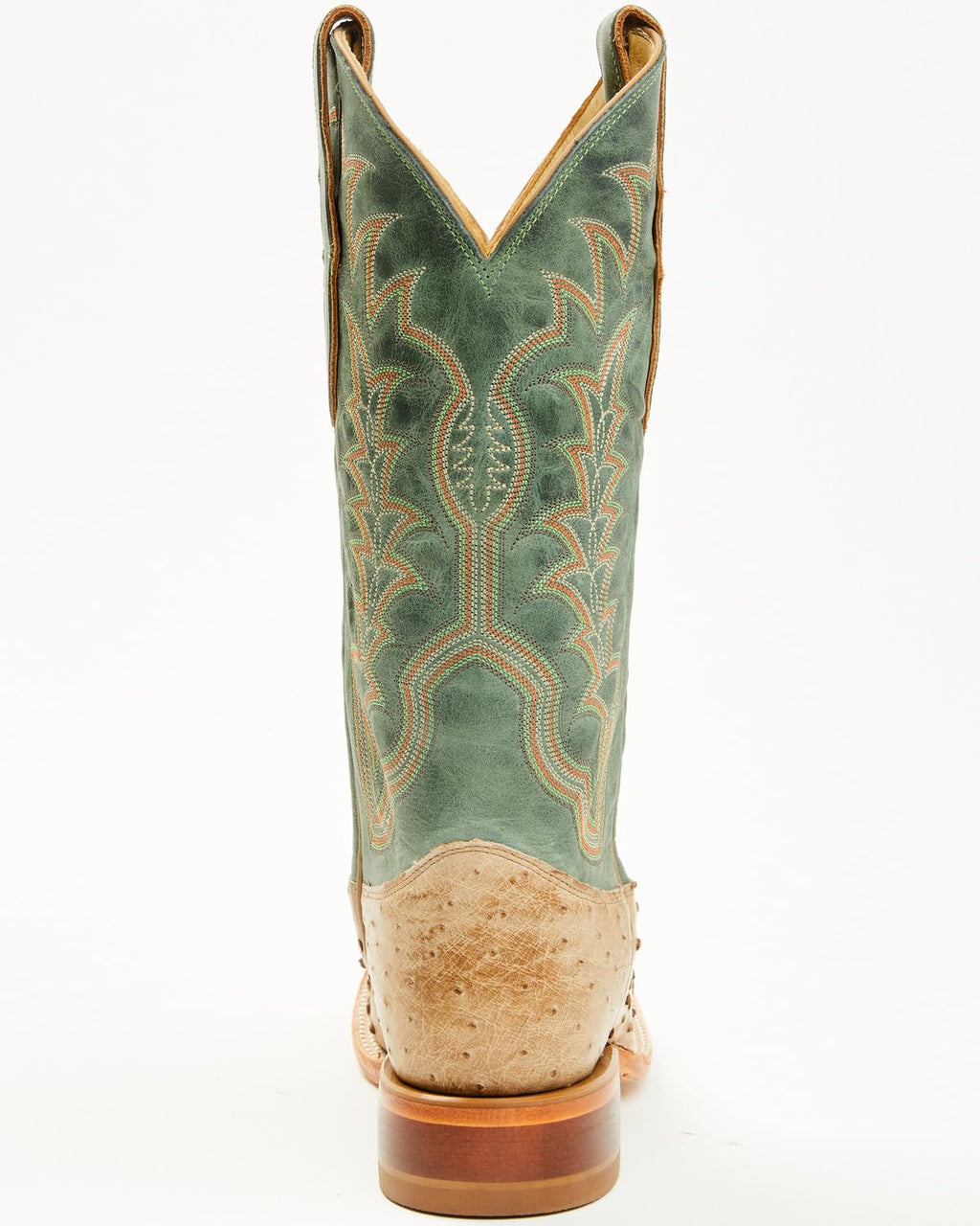 Men's Ostrich Western Boot Broad Square Toe H9046