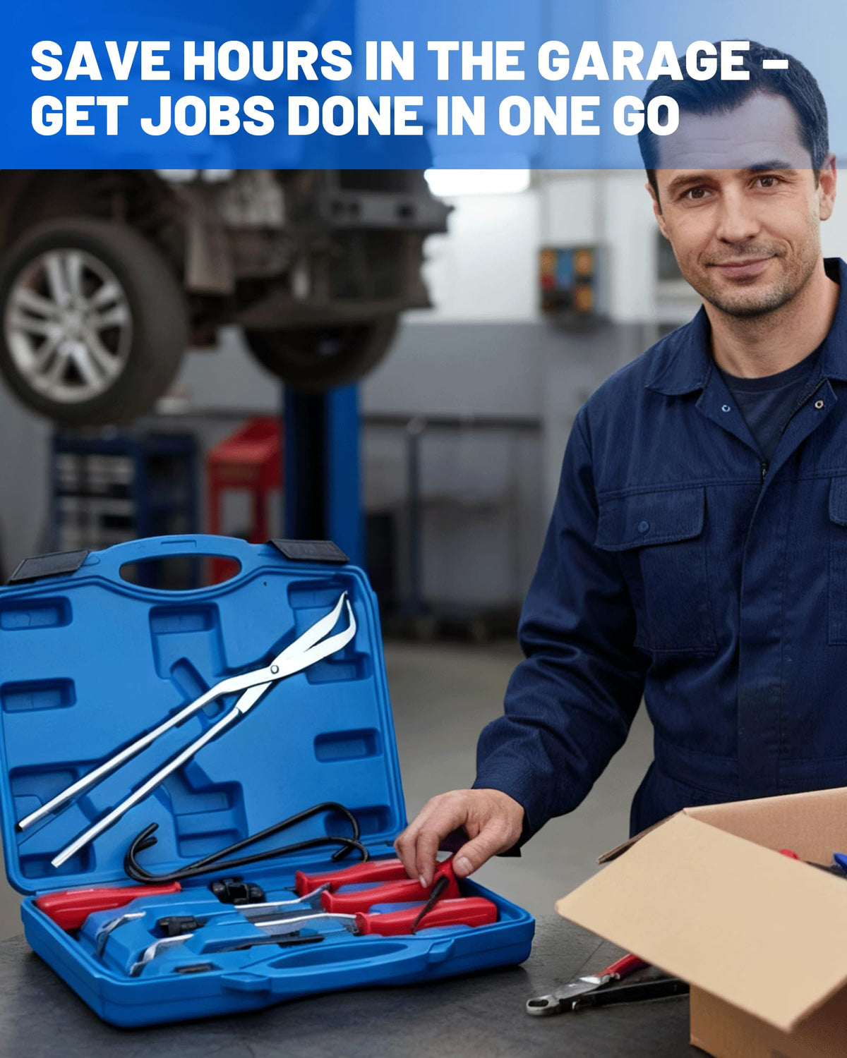10-Piece Drum Brake Tool Kit with Case & Gloves Y42523