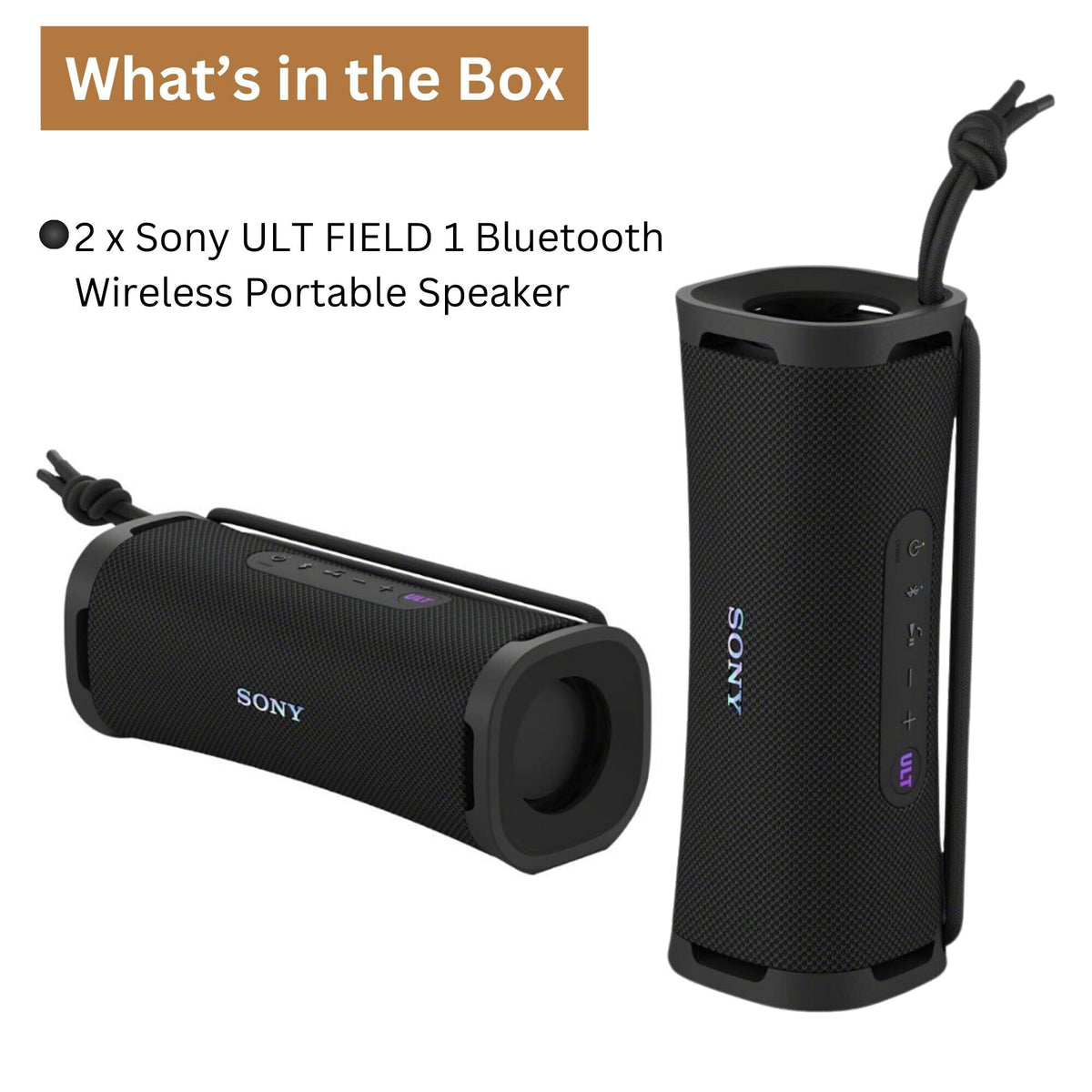 Black 2-Pack Portable Bluetooth Speaker Q920338