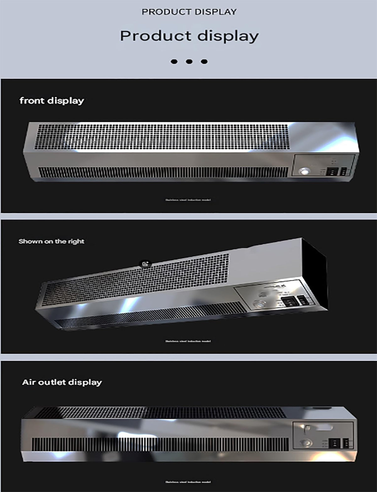 Elevator Air Curtain with Human Sensor Silver Q526