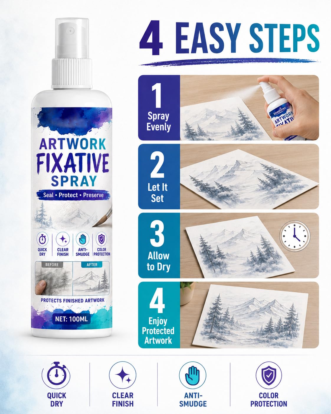 100ml Workable Fixative Spray L929716