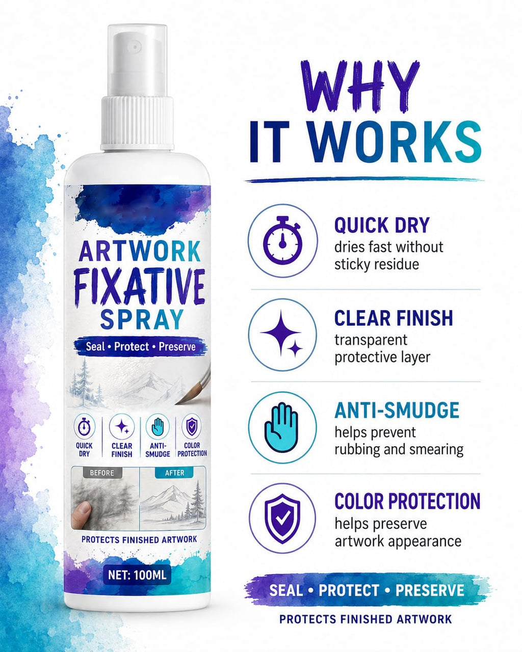 100ml Workable Fixative Spray L929716
