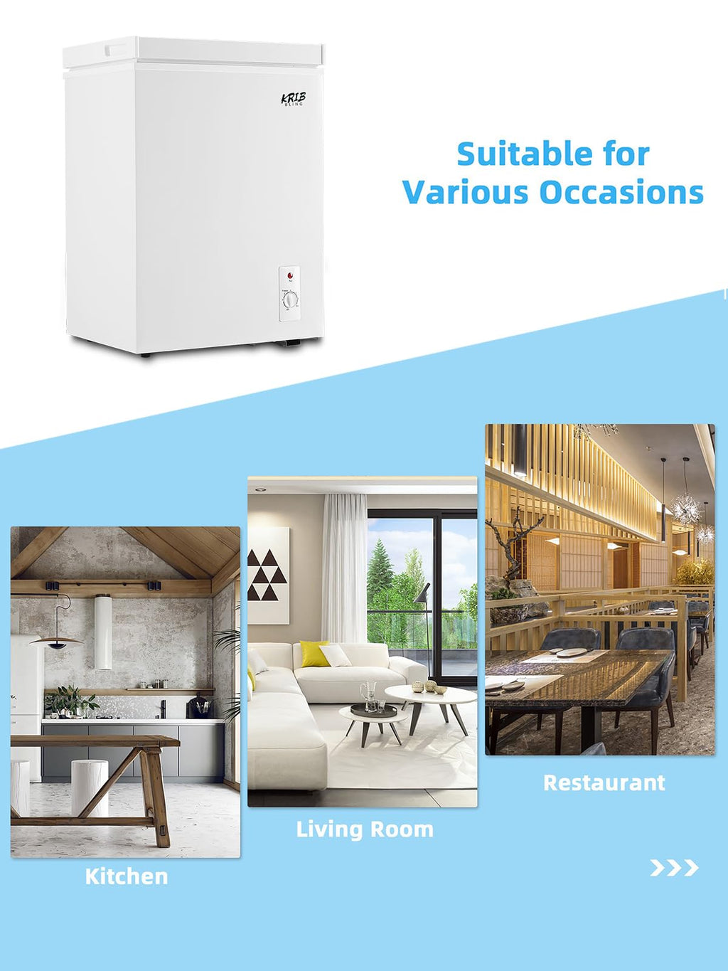 White 5.0 cu.ft Chest Freezer J907
