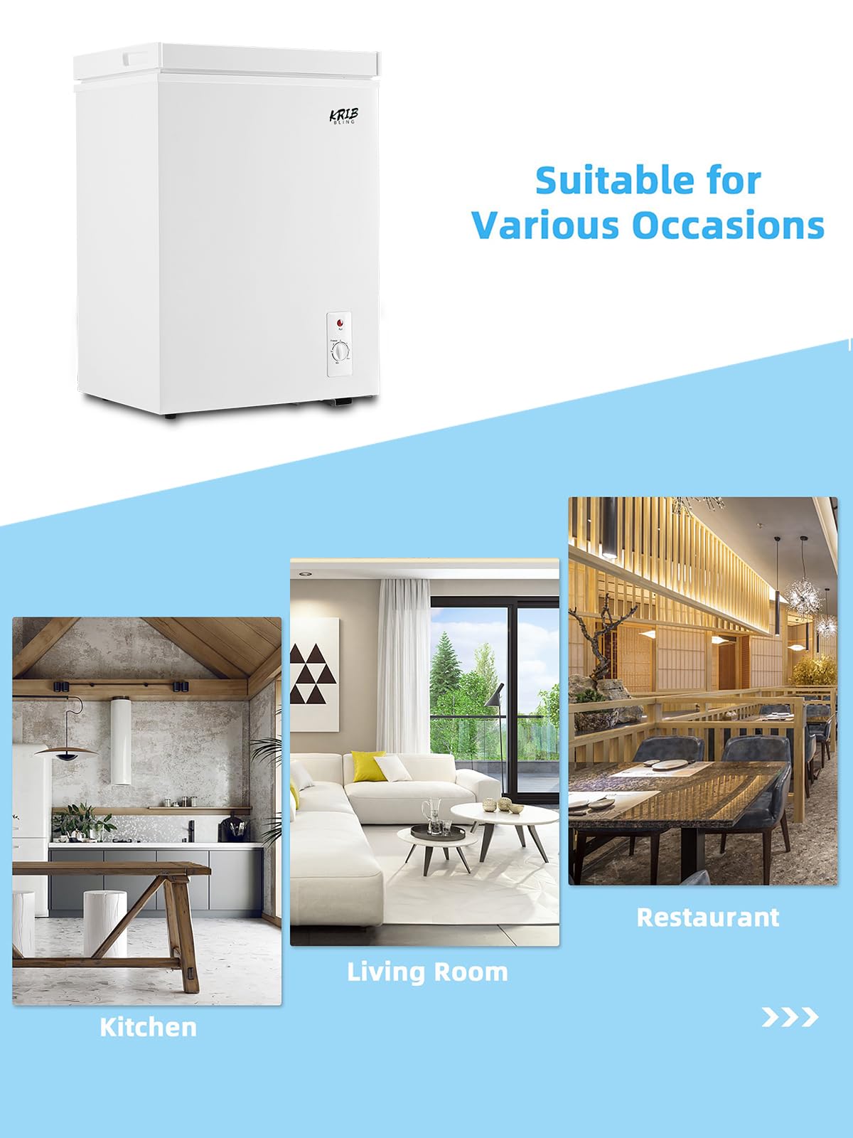 White 5.0 cu.ft Chest Freezer J907