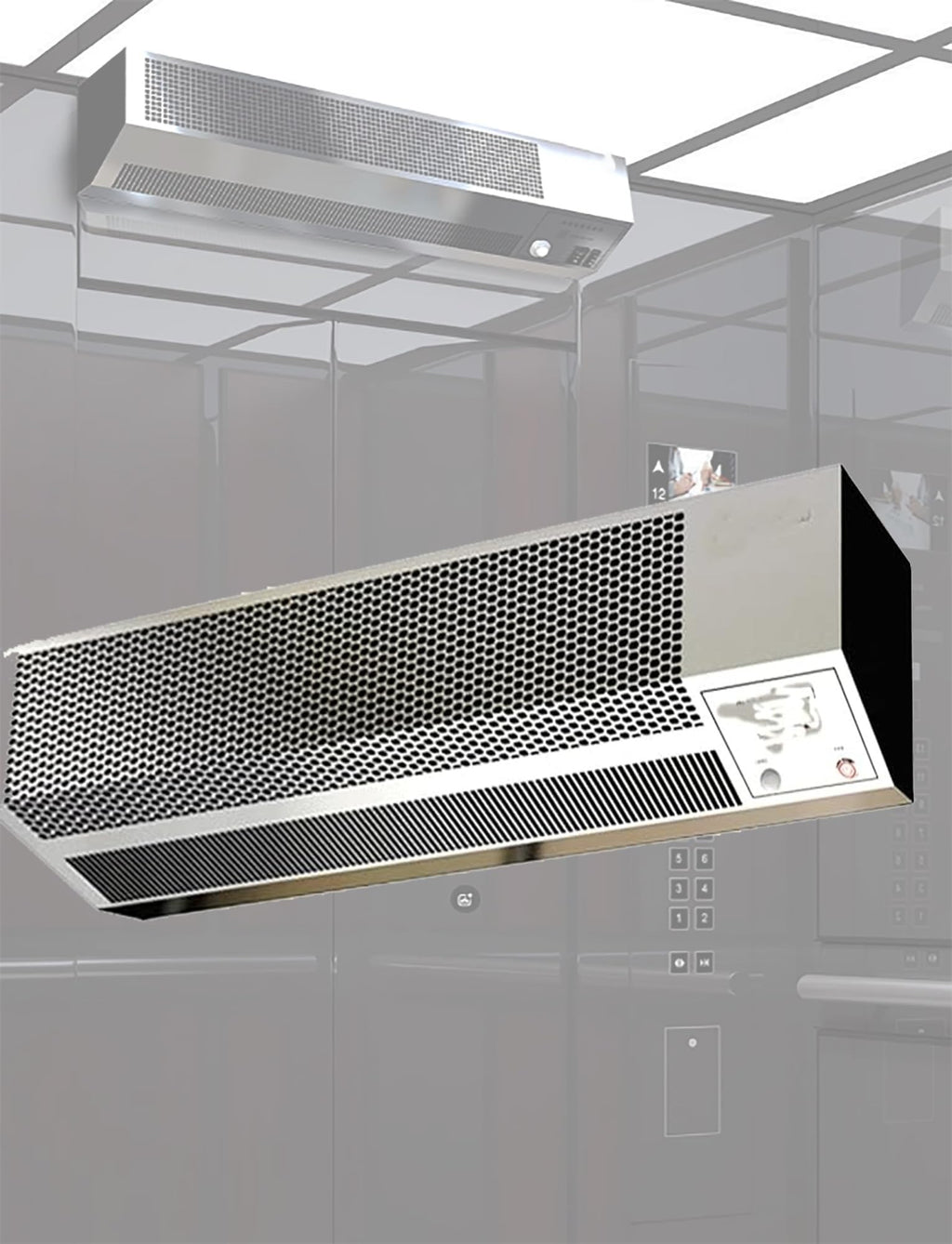 Elevator Air Curtain with Human Sensor Silver Q526