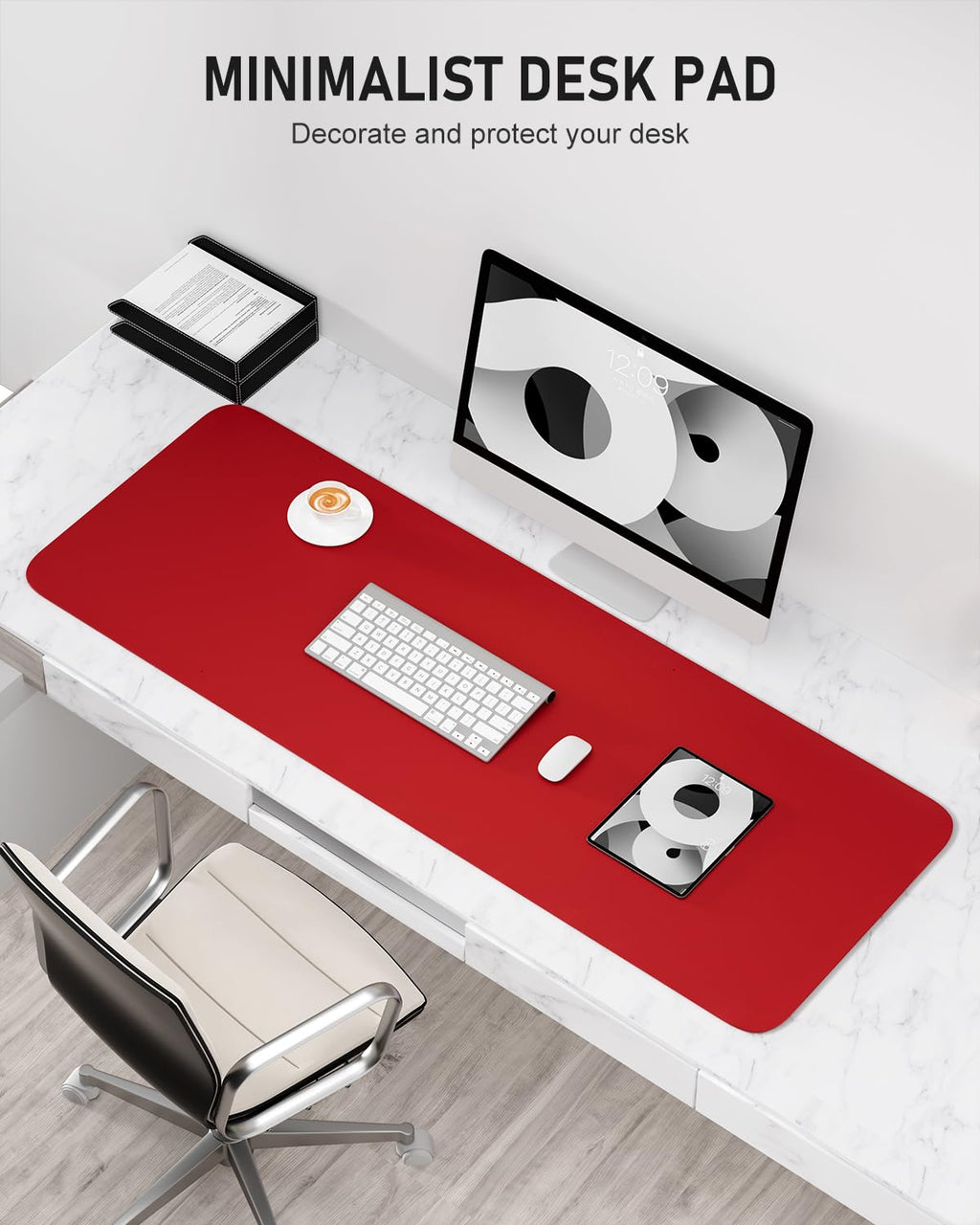 Bright Red Desk Pad N2941