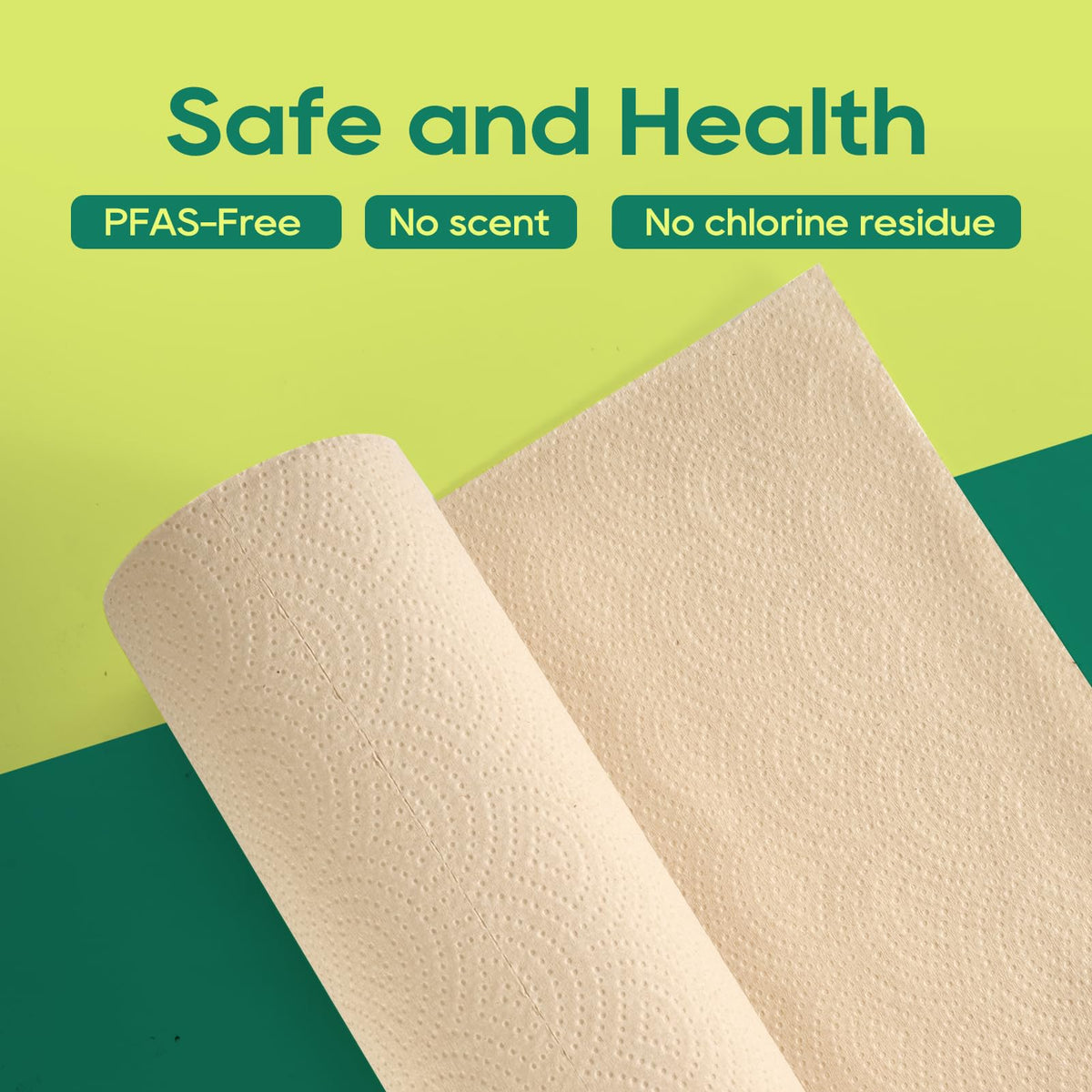 Bamboo Paper Towels, 8 Rolls, 2 Ply 120 Sheets T9314