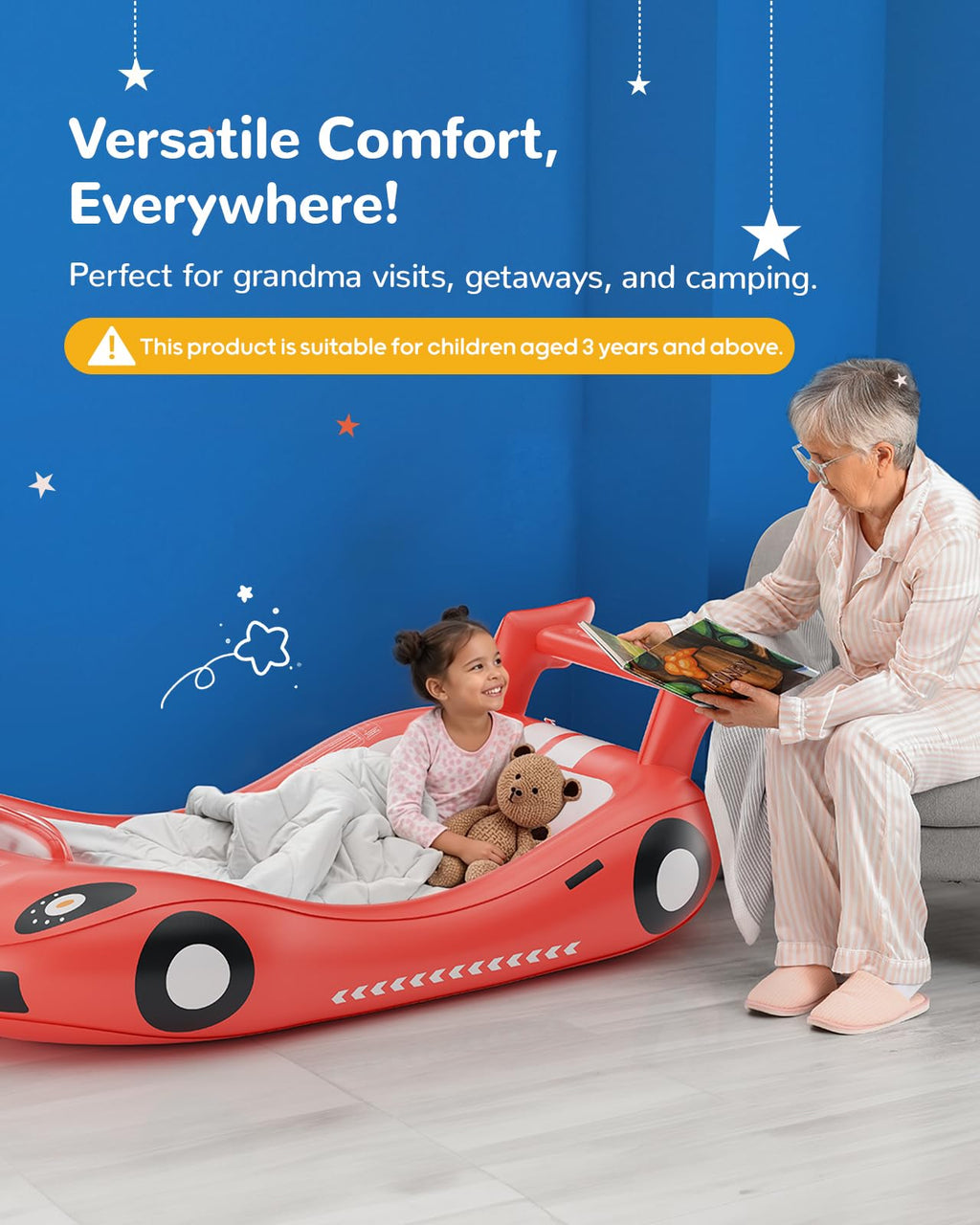 Inflatable Toddler Travel Bed with Electric Pump X8375
