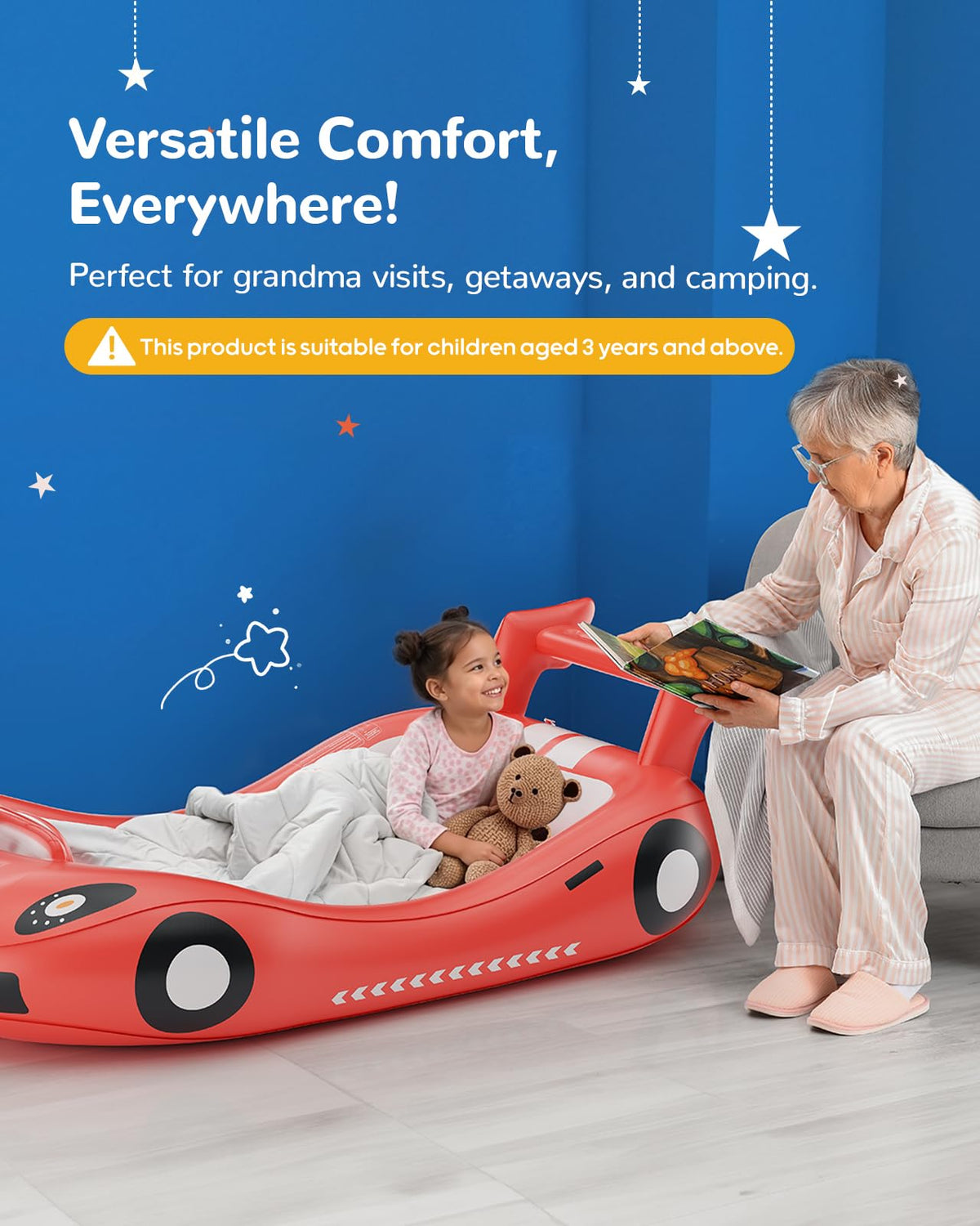 Inflatable Toddler Travel Bed with Electric Pump X8375