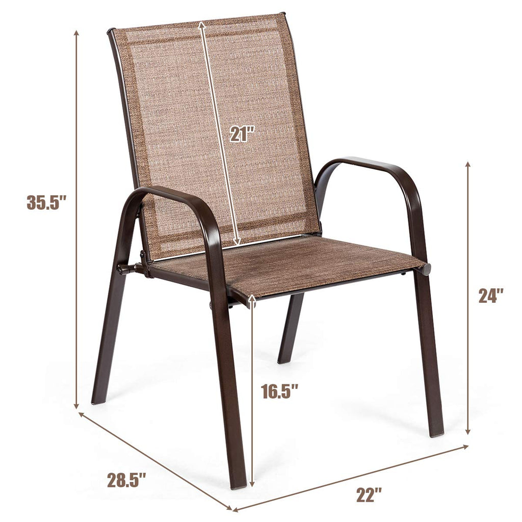 2 Piece Outdoor Patio Chairs with Breathable Fabric A8406