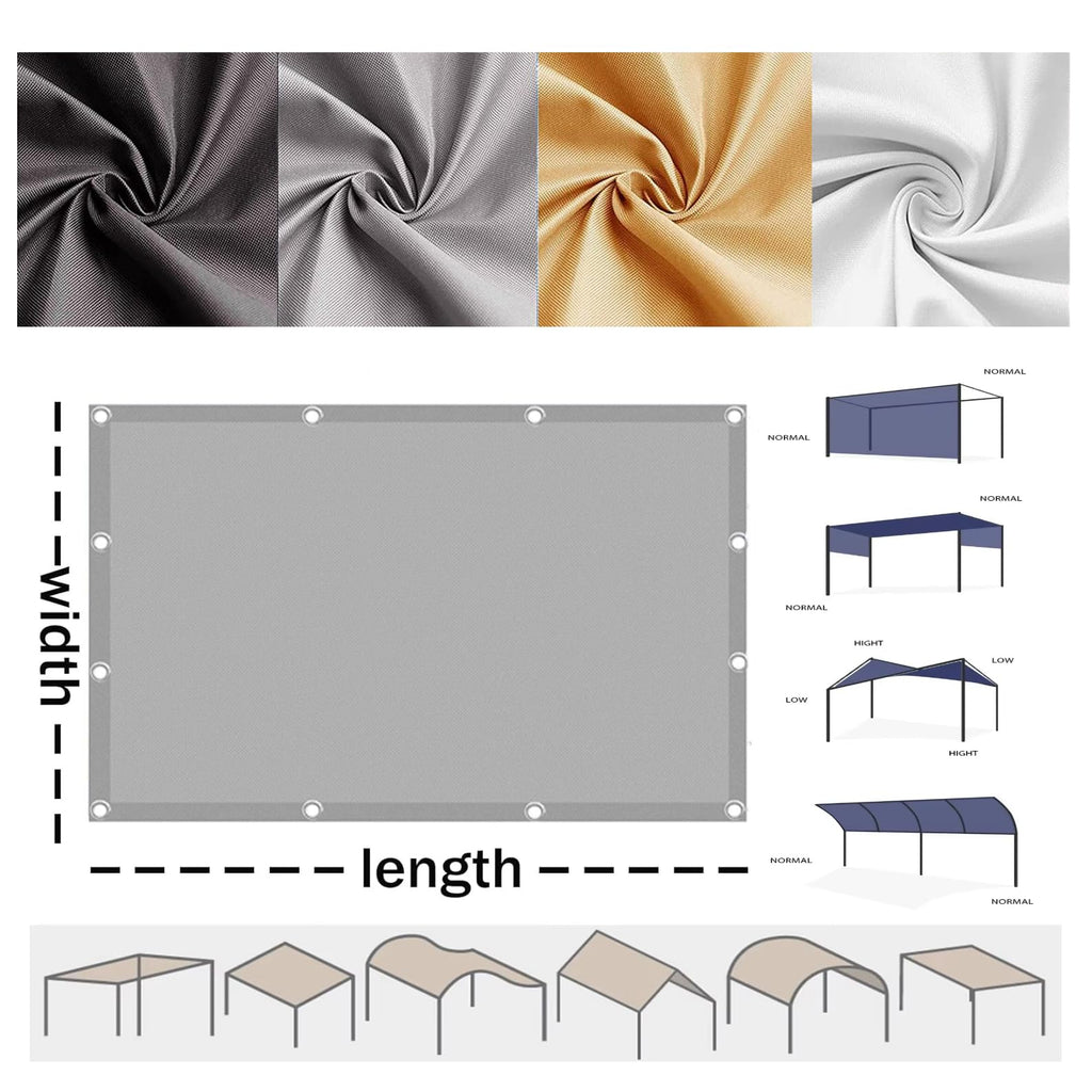 Light Gray 3.3′x3.3′ Waterproof UV Resistant Privacy Screen V5881