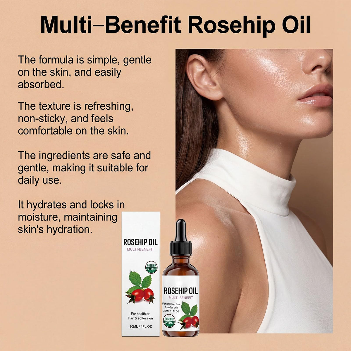 Rosehip Oil Organic Face Oil 1PC Z704207