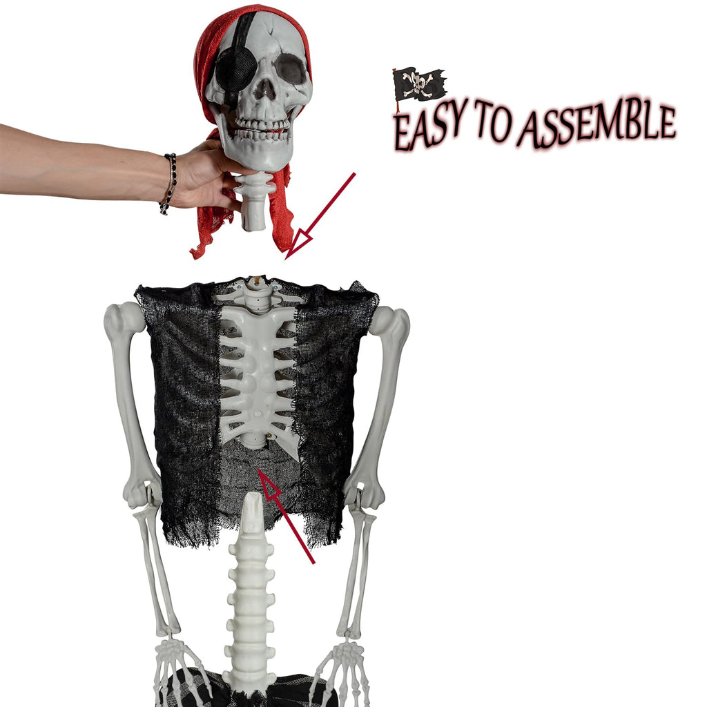 Life Size Pirate Skeleton with Movable Joints M2869
