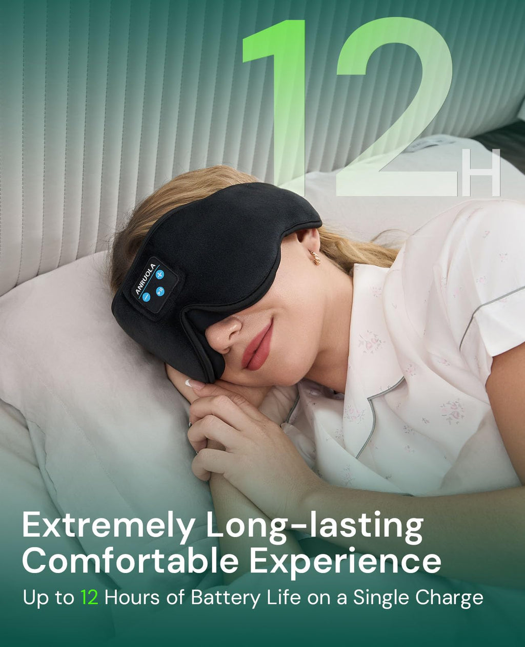 3D Sleep Mask with Bluetooth Headphones V123