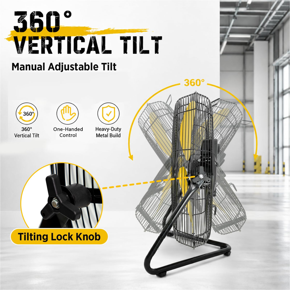 20" 6200 CFM High Velocity Metal Floor Fan Z330
