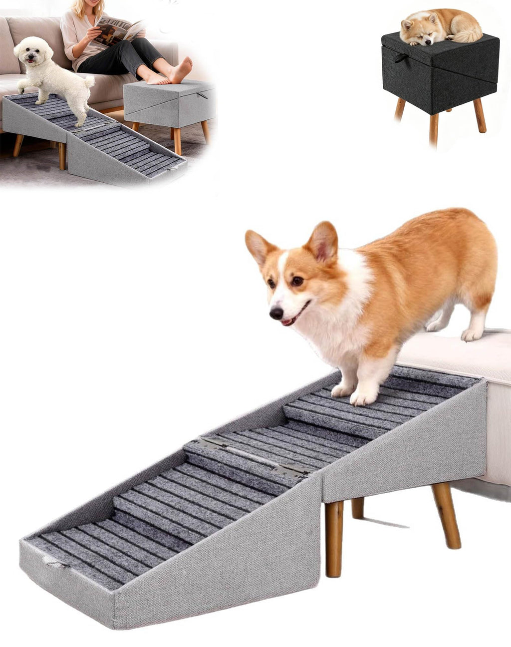 Foldable Anti Slip Pet Stairs D644568