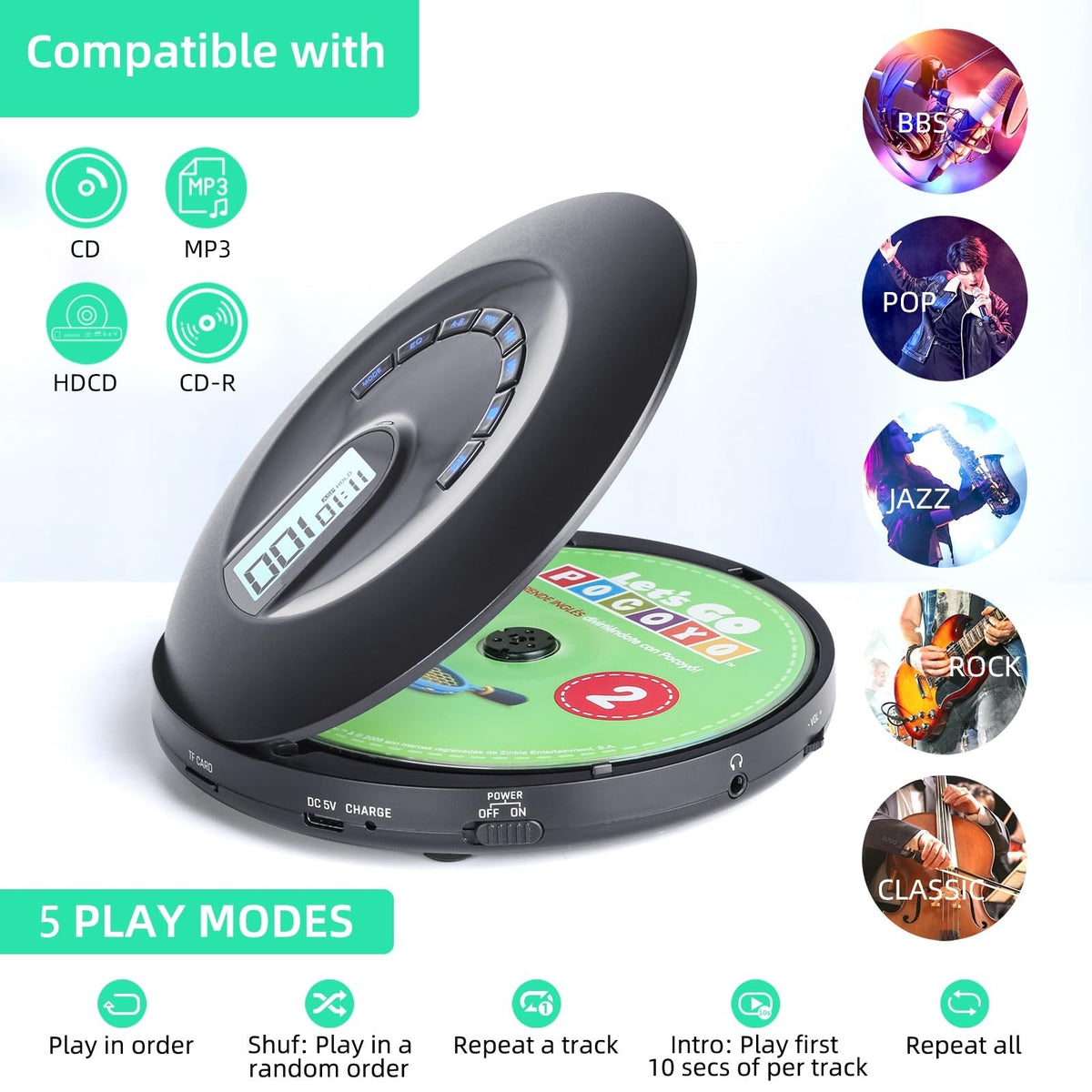 Portable CD Player with Headphone S253470