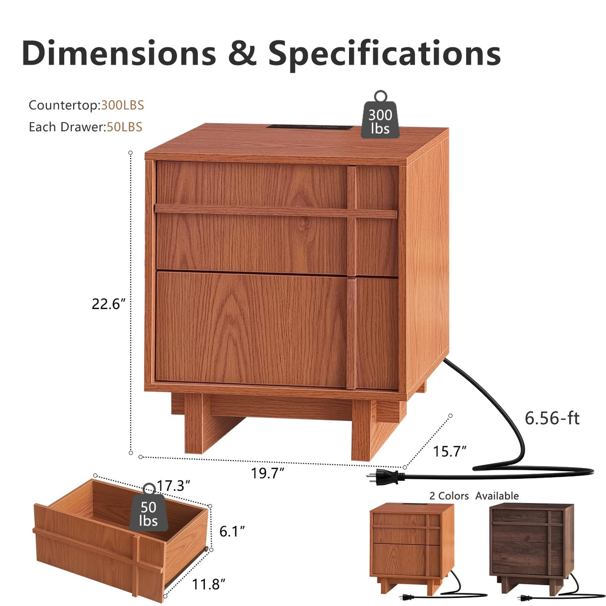 Mid Century Modern Nightstand Z571