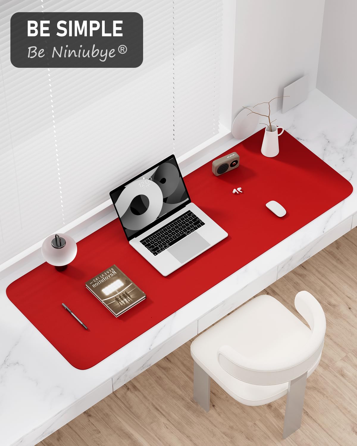 Bright Red Desk Pad N2941