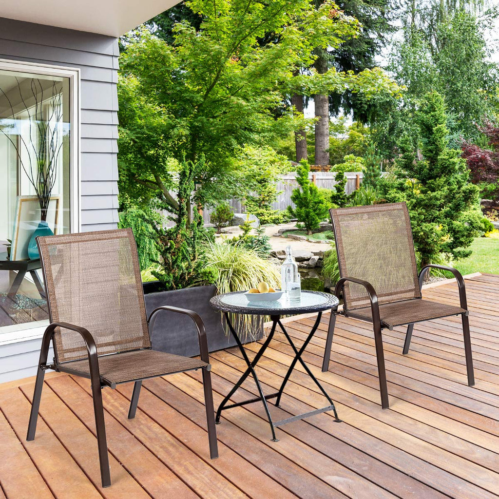 2 Piece Outdoor Patio Chairs with Breathable Fabric A8406