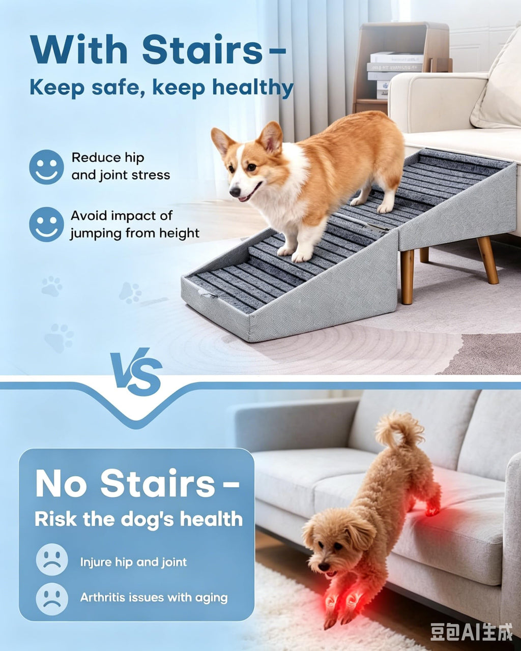 Foldable Anti Slip Pet Stairs D644568
